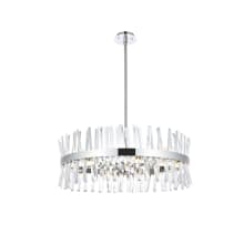 Serephina 16 Light 32" Wide Crystal Drum Chandelier with Clear Crystal Accents