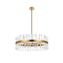 Serephina 16 Light 32" Wide Crystal Drum Chandelier with Clear Crystal Accents