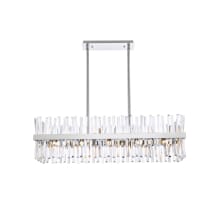 Serephina 24 Light 42" Wide Crystal Linear Chandelier with Clear Crystal Accents