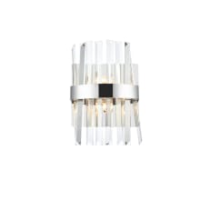 Serephina 2 Light 12" Tall Wall Sconce with Clear Crystal Accents