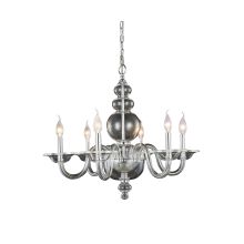 Champlain 6 Light 27" Wide Candle Style Chandelier with Glass Features