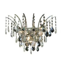 Victoria 3 Light 13" Tall Wall Sconce with Clear Royal Cut Crystals