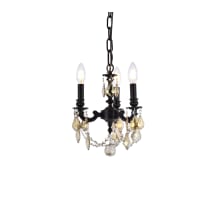 Lillie 3 Light 10" Wide Crystal Chandelier with Clear Royal Cut Crystals