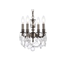 Lillie 4 Light 10" Wide Crystal Chandelier with Clear Royal Cut Crystals