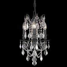 Rosalia 3 Light 13" Wide Crystal Chandelier with Clear Royal Cut Crystals