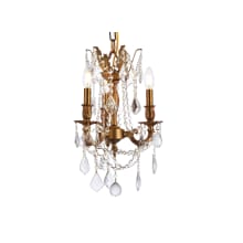 Rosalia 3 Light 13" Wide Crystal Chandelier with Clear Royal Cut Crystals