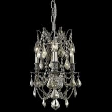 Rosalia 3 Light 13" Wide Crystal Chandelier with Golden Teak Royal Cut Crystals