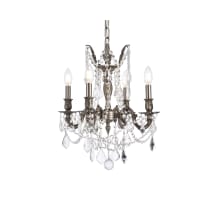 Rosalia 4 Light 17" Wide Crystal Chandelier with Clear Royal Cut Crystals