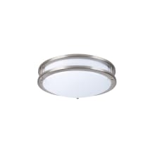 Ripple 14" Wide LED Flush Mount Bowl Ceiling Fixture with Acrylic Shade - 3000K