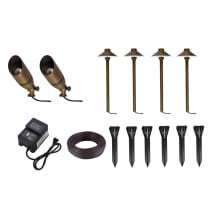 Landscape Lighting Set with 2 Accent Lights and 4 Path Lights - Transformer Included