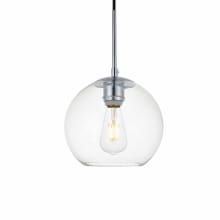 Baxter Single Light 8" Wide Mini Pendant with Clear Glass