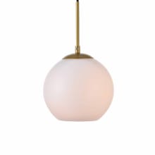 Baxter Single Light 8" Wide Mini Pendant with Frosted Glass