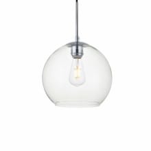 Baxter Single Light 10" Wide Mini Pendant with Clear Glass