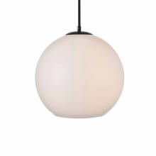 Baxter Single Light 14" Wide Pendant with Frosted Glass