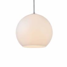 Baxter Single Light 12" Wide Pendant with Frosted Glass