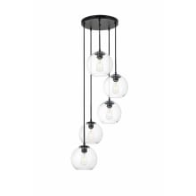 Baxter 5 Light 18" Wide Multi Light Pendant with Clear Glass