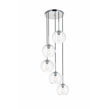 Baxter 5 Light 18" Wide Multi Light Pendant with Clear Glass
