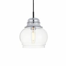Kenna Single Light 8" Wide Mini Pendant with Clear Glass
