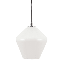 Gene Single Light 8" Wide Mini Pendant with Frosted Glass