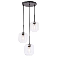 Collier 3 Light 18" Wide Multi Light Pendant with Clear Glass