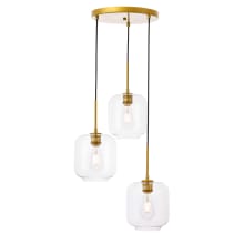 Collier 3 Light 18" Wide Multi Light Pendant with Clear Glass