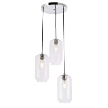 Collier 3 Light 16" Wide Multi Light Pendant with Clear Glass