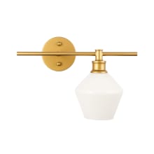 Gene Single Light 10" Tall Bathroom Sconce with Frosted Glass