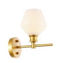 Gene Single Light 10" Tall Bathroom Sconce with Frosted Glass