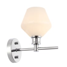 Gene Single Light 10" Tall Bathroom Sconce with Frosted Glass