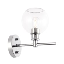 Collier Single Light 10" Tall Bathroom Sconce with Clear Glass
