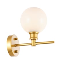 Collier Single Light 10" Tall Bathroom Sconce with Frosted Glass