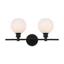 Collier 2 Light 19" Wide Bathroom Vanity Light with Frosted Glass