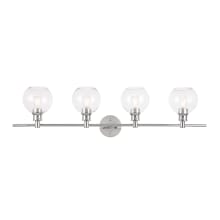 Collier 4 Light 38" Wide Bathroom Vanity Light with Clear Glass