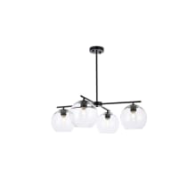 Opus 4 Light 31" Wide Chandelier with Clear Glass Shades