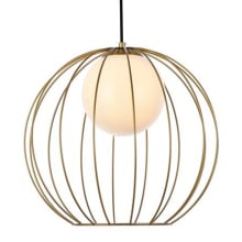 Wetzel 16" Wide Pendant with Frosted Glass Shade