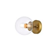 Mimi 6" Tall Wall Sconce with Clear Glass Shade