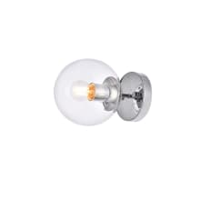 Mimi 6" Tall Wall Sconce with Clear Glass Shade