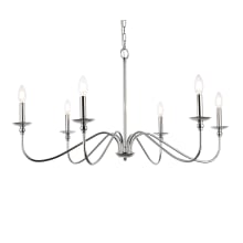 Rohan 6 Light 36" Wide Taper Candle Style Chandelier