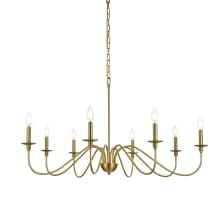 Rohan 8 Light 42" Wide Taper Candle Style Chandelier