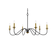Rohan 6 Light 42" Wide Taper Candle Style Chandelier