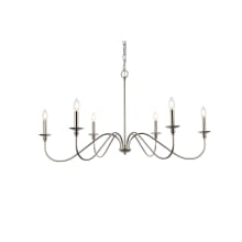 Rohan 6 Light 42" Wide Taper Candle Style Chandelier