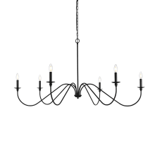 Rohan 6 Light 54" Wide Taper Candle Style Chandelier