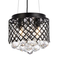 Tully 4 Light 10" Wide Crystal Mini Pendant with Clear Crystal Accents