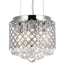 Tully 4 Light 10" Wide Crystal Mini Pendant with Clear Crystal Accents