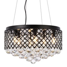 Tully 6 Light 18" Wide Crystal Pendant with Clear Crystal Accents