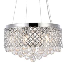 Tully 6 Light 18" Wide Crystal Pendant with Clear Crystal Accents