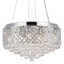 Tully 8 Light 20" Wide Crystal Pendant with Clear Crystal Accents
