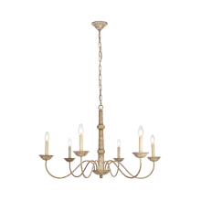 Merritt 6 Light 35" Wide Taper Candle Chandelier