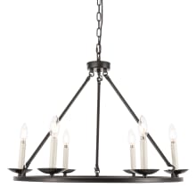 Maine 6 Light 26" Wide Taper Candle Chandelier