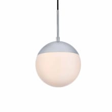 Eclipse Single Light 8" Wide Mini Pendant with Frosted Glass